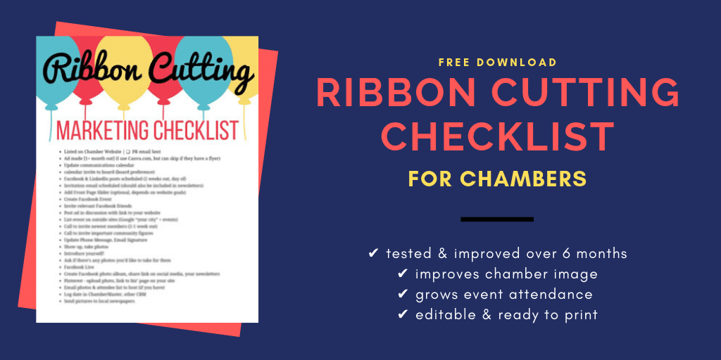 Free Ribbon Cutting Checklist for Chambers