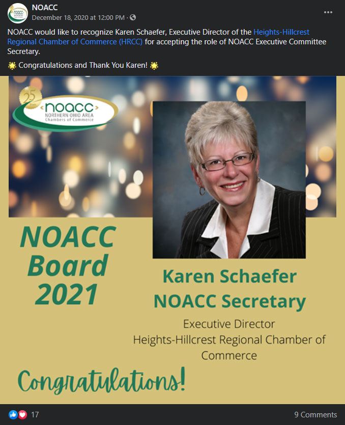NOACC - new board member facebook post 
