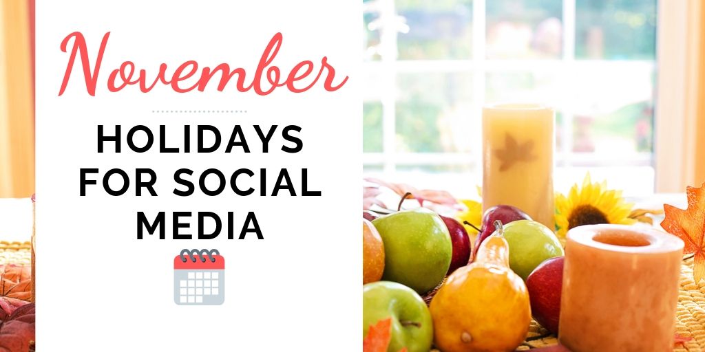 November Holidays for social media