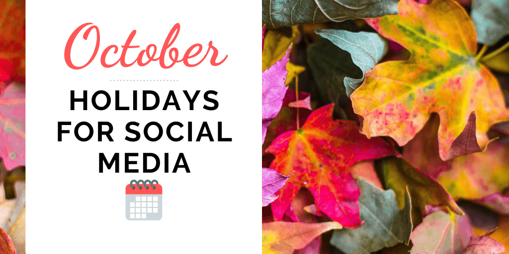 October Holidays for social media