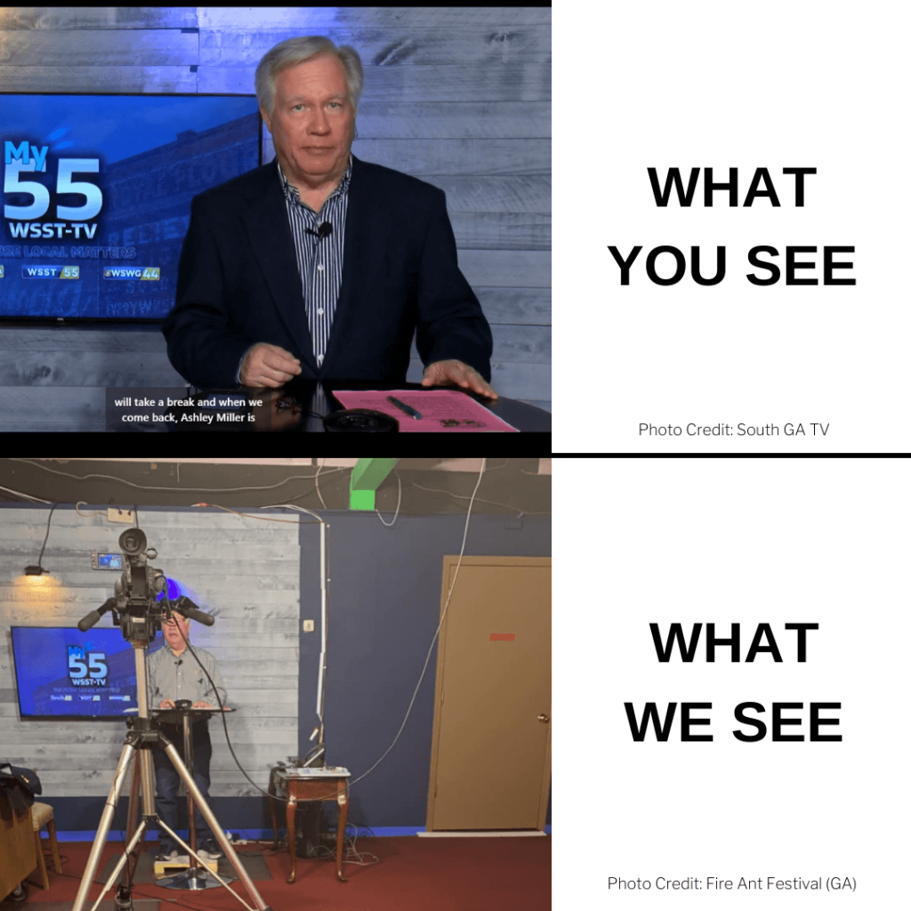 (video backdrop) what you see versus what we see