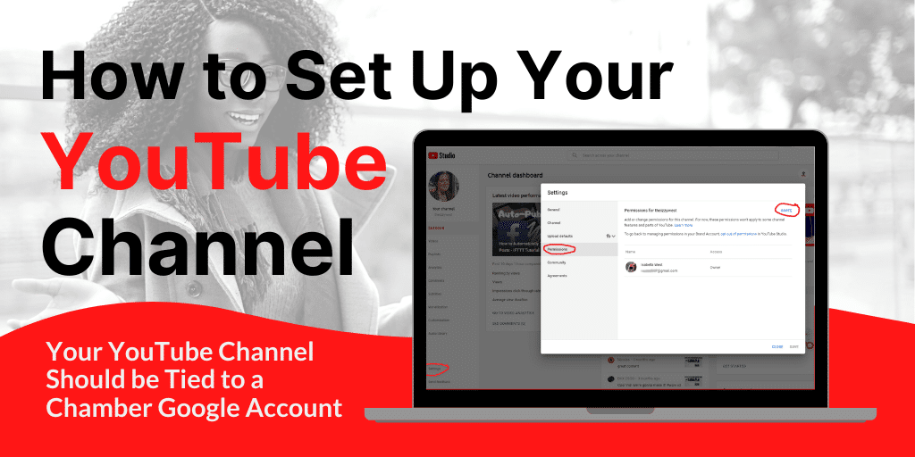how to connect your youtube channel to your chambers google account