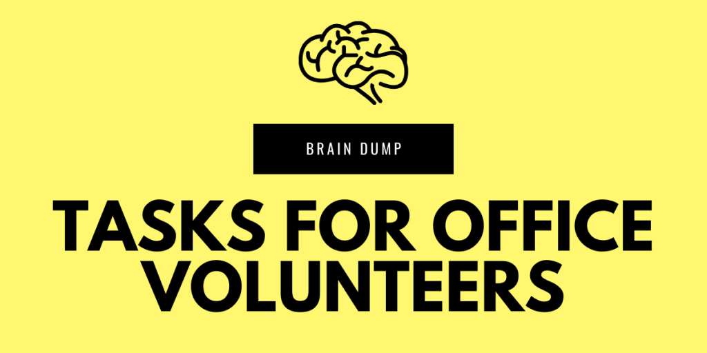 office volunteer task ideas